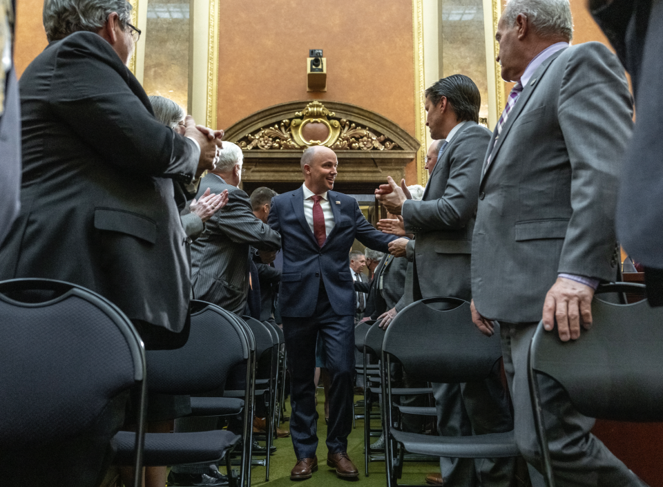 Utah Gov. Spencer Cox spoke at the Utah Legislature for the annual State of the State speech and highlighted what issues he wants the state to focus on. Jan. 20, 2022