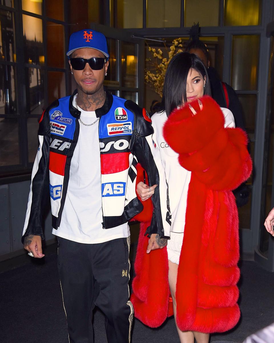 Kylie Jenner and Tyga on February 14, 2017