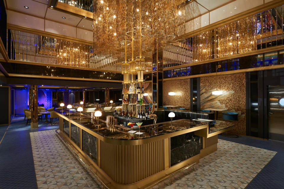 The Golden Mermaid, a new lounge on Carnival Jubilee.