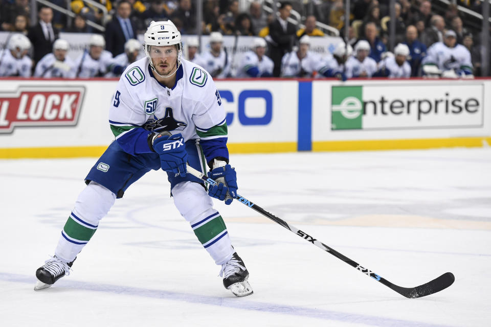 Vancouver Canucks Winger J.T. Miller (9) 