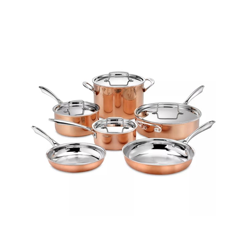 Copper Tri-Ply 10-Pc. Cookware Set