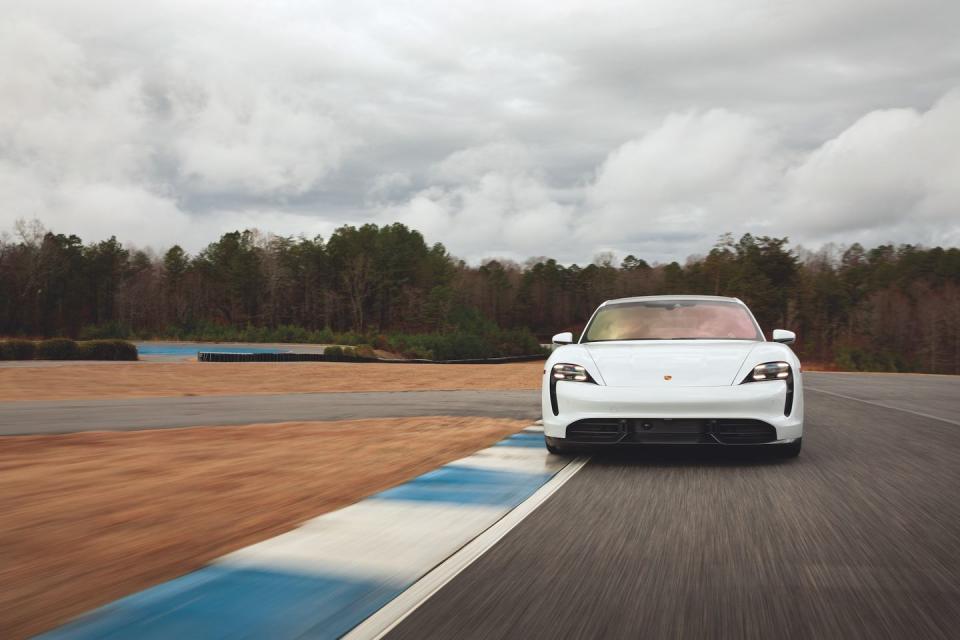 porsche taycan turbo s track test