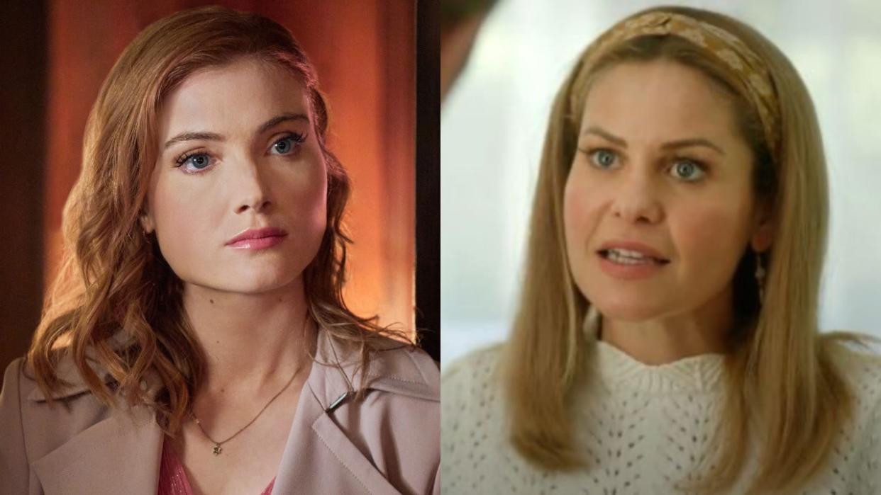  Skyler Samuels and Candace Cameron Bure in their own Aurora Teagarden Mysteries movies. 