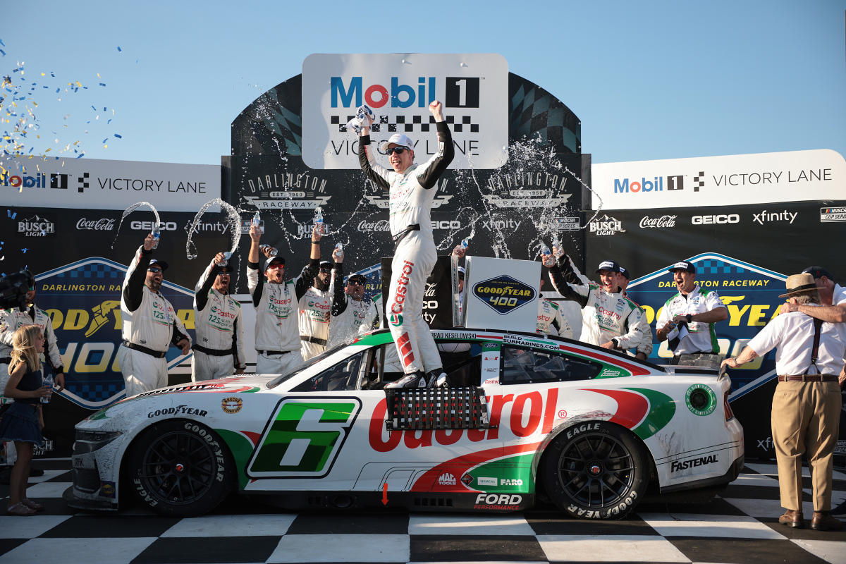 NASCAR Brad Keselowski wins for first time in over 100 races at Darlington