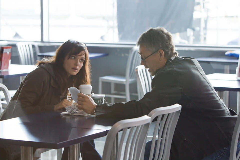 Rachel Weisz and Tony Gilroy on the set of Universal Pictures' "The Bourne Legacy" - 2012