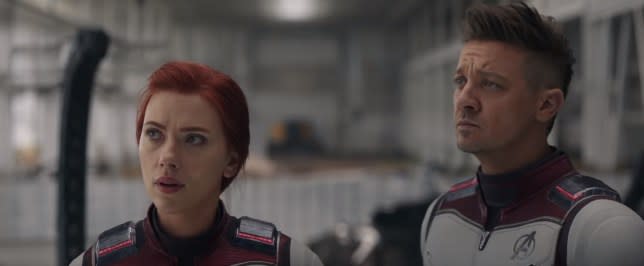 Scarlett Johansson and Jeremy Renner in Avengers: Endgame 