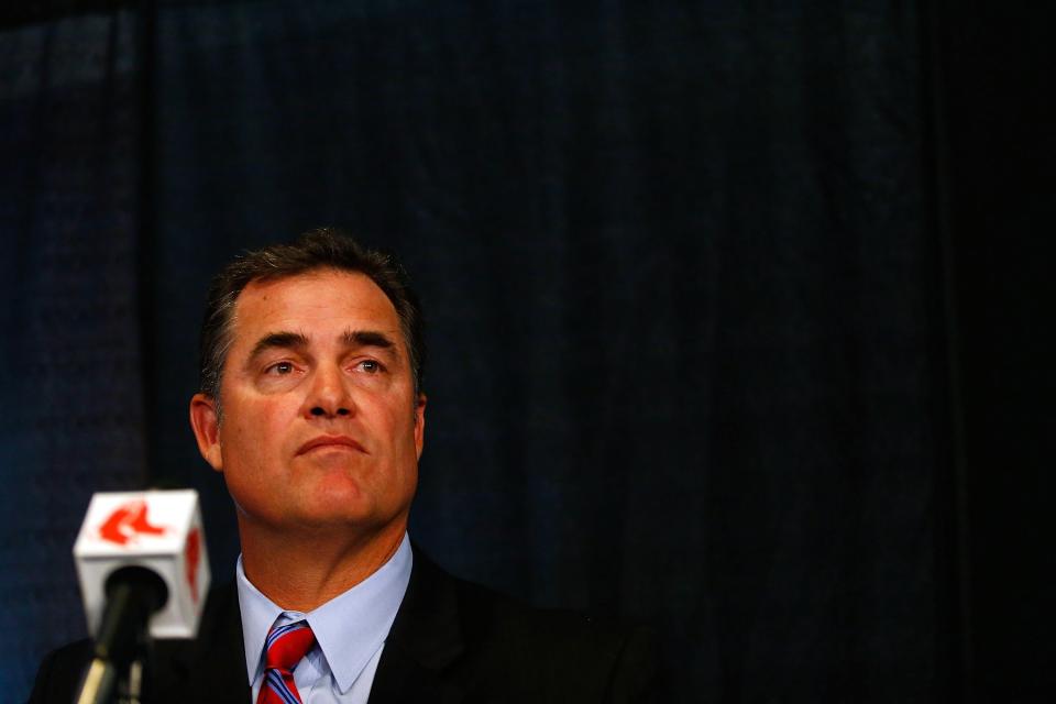 BOSTON, MA - OCTOBER 23: The Boston Red Sox announce John Farrell as the new manager, the 46th manager in the club's 112-year history, on October 23, 2012 at Fenway Park in Boston, Massachusetts. (Photo by Jared Wickerham/Getty Images)