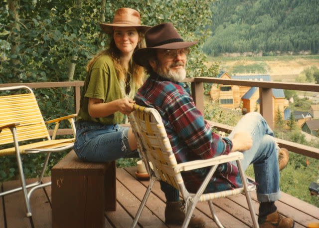 <p>Curtis Patience</p> China (left) and Russ Tamblyn in Telluride, Colo., in 1990