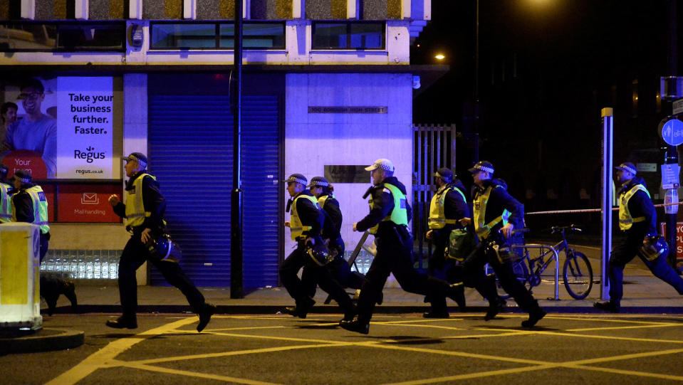 Van hits pedestrians on London Bridge