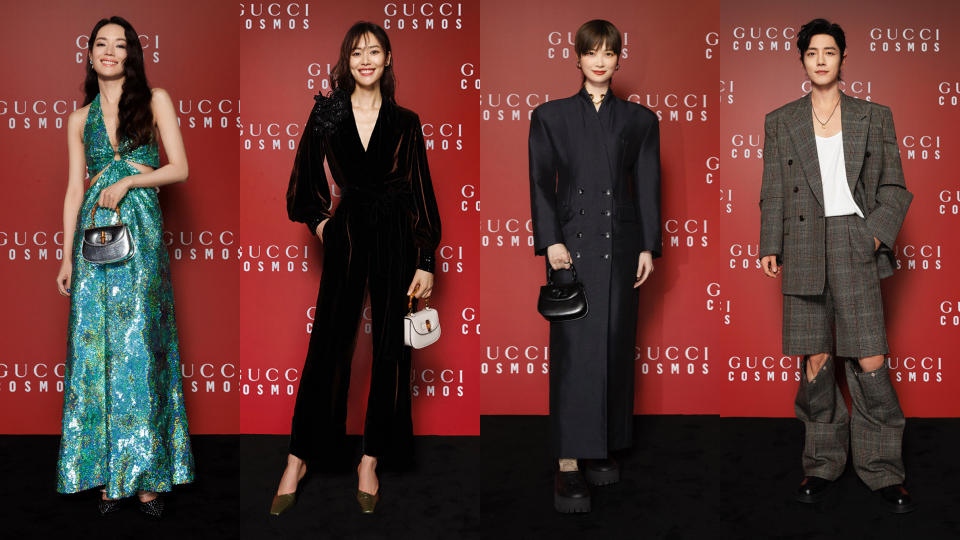 Shu Qi, Liu Wen, Chris Lee, Xiao Zhan attended Gucci Cosmos' launch event last Thursday in Shanghai, China.