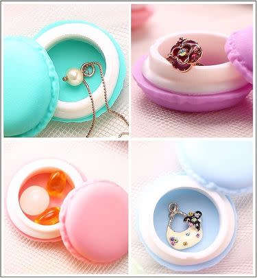 A set of macaron containers so you can store your trinkets and other small items in the sweetest