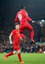 <p>Sadio Mane celebrates making it 2-0 to Liverpool</p>