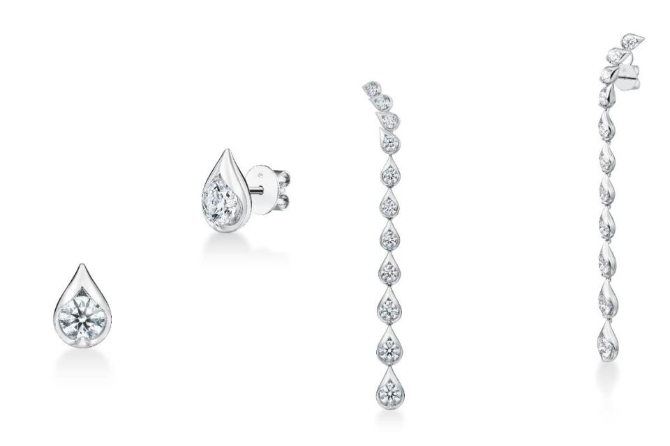 LU Droplet 白K金鑽石耳環，NT$137,000起；LU Droplet 白K金鑽石耳環，NT$1,267,000圖片來源：Hearts On Fire