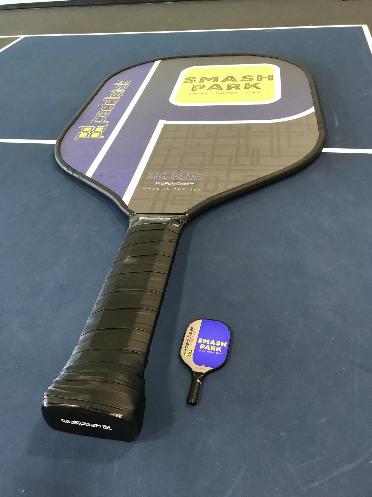 Smash Park's Big Blue is officially the world's largest pickleball paddle.