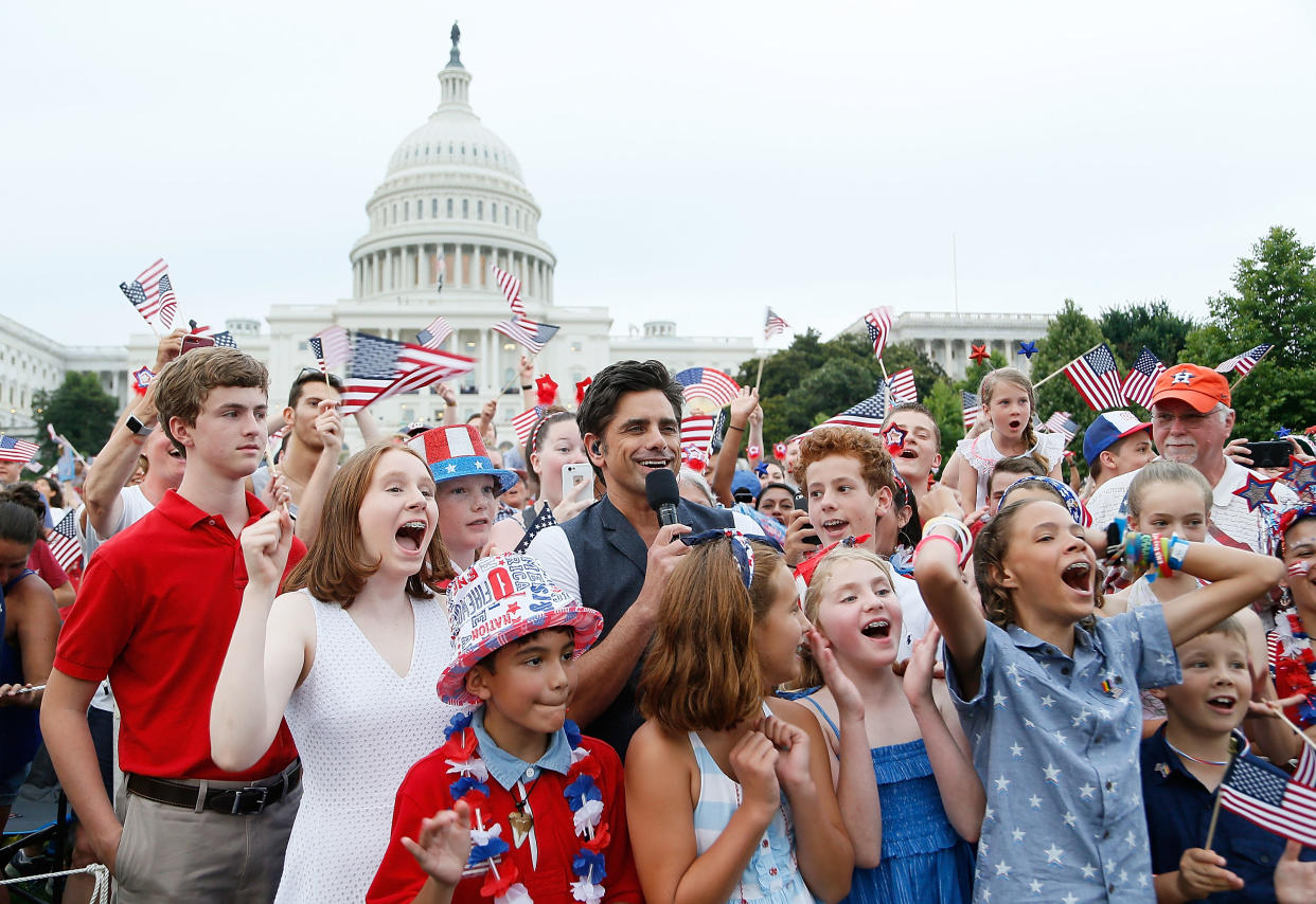 John Stamos hosting the 2018 A Capitol Fourth Concert at U.S. Capitol, West Lawn in Washington, DC.  (Photo by Paul Morigi/Getty Images/On behalf of Capitol Concerts)