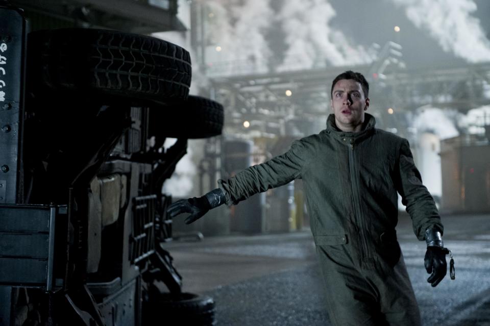 This photo released by Warner Bros. Pictures shows Aaron Taylor-Johnson as Ford Brody in Warner Bros. Pictures' and Legendary Pictures' sci-fi action adventure, "Godzilla," a Warner Bros. Pictures release. The film opens in theaters May 16, 2014. (AP Photo/Warner Bros. Pictures/Legendary Pictures, Kimberley French)