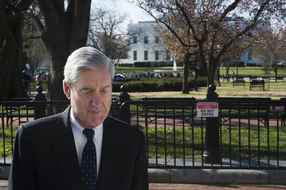 Robert Mueller on Sunday. (Photo: AP/Cliff Owen)