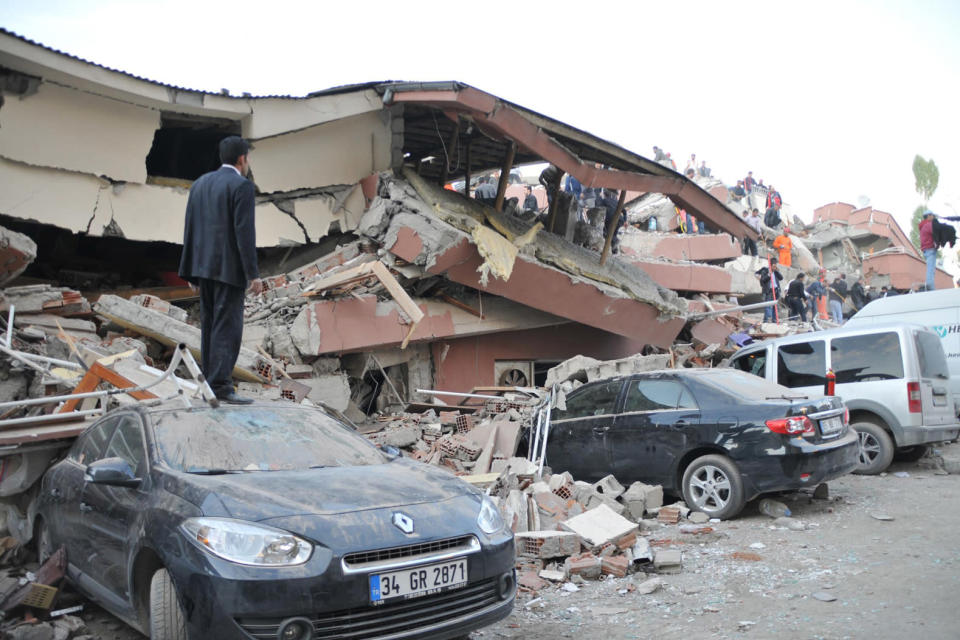 More than 200 people were killed and hundreds more feared dead on Monday after an earthquake struck parts of southeast Turkey, where rescue teams worked through the night to try to free survivors crying for help from under rubble.