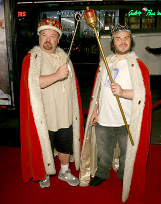 Kyle Gass and Jack Black at the Hollywood premiere of New Line's Tenacious D in: The Pick of Destiny