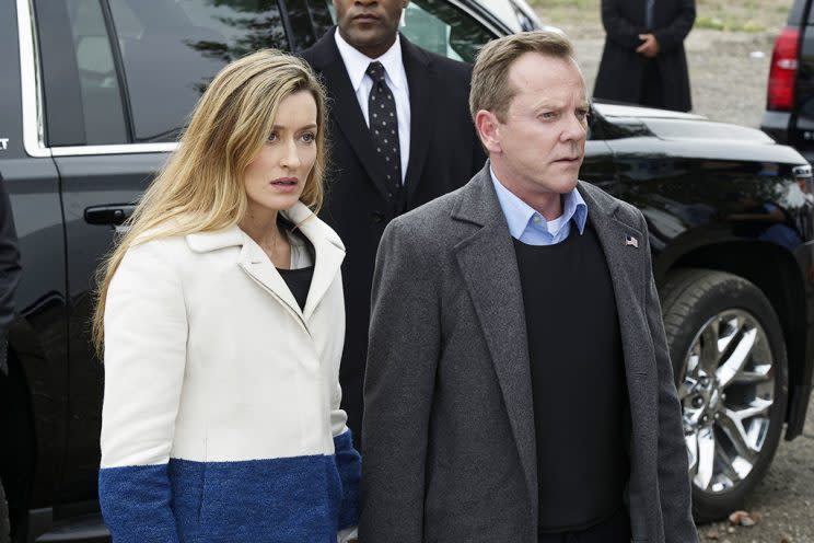 Natascha McElhone and Keifer Sutherland in 'Designated Survivor' (Credit: Ben Mark Holzberg/ABC)