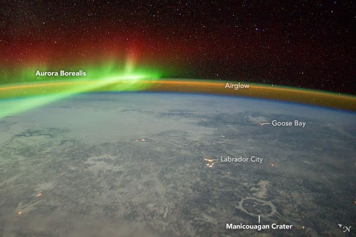 real aurora borealis from space