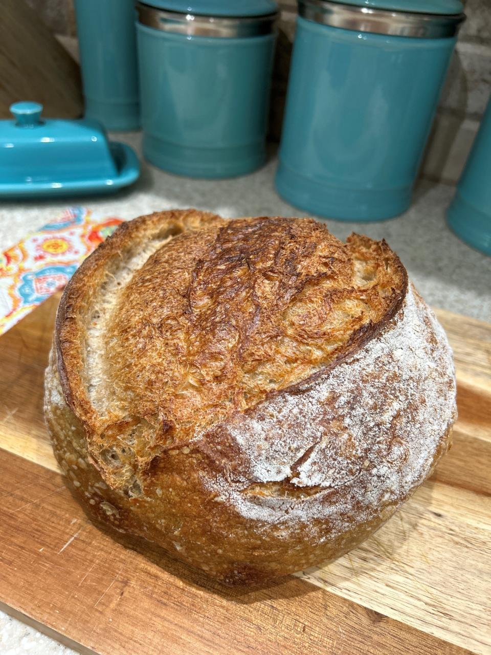 Fresh-made loaves of sour dough bread are sold for take-home in The Daley Trade market in Titusville.