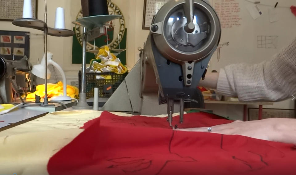 Red Dragon Flagmakers have seen a surge in hand stitched flags (Red Dragon Flagmakers/PA)