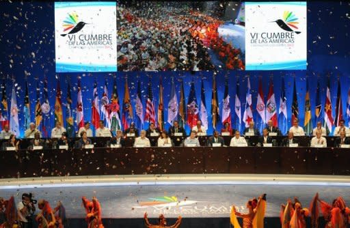 The Sixth Summit of the Americas formally opened under tight security in this Colombian Caribbean resort city with US President Barack Obama and most other democratically elected leaders of the Western Hemisphere in attendance