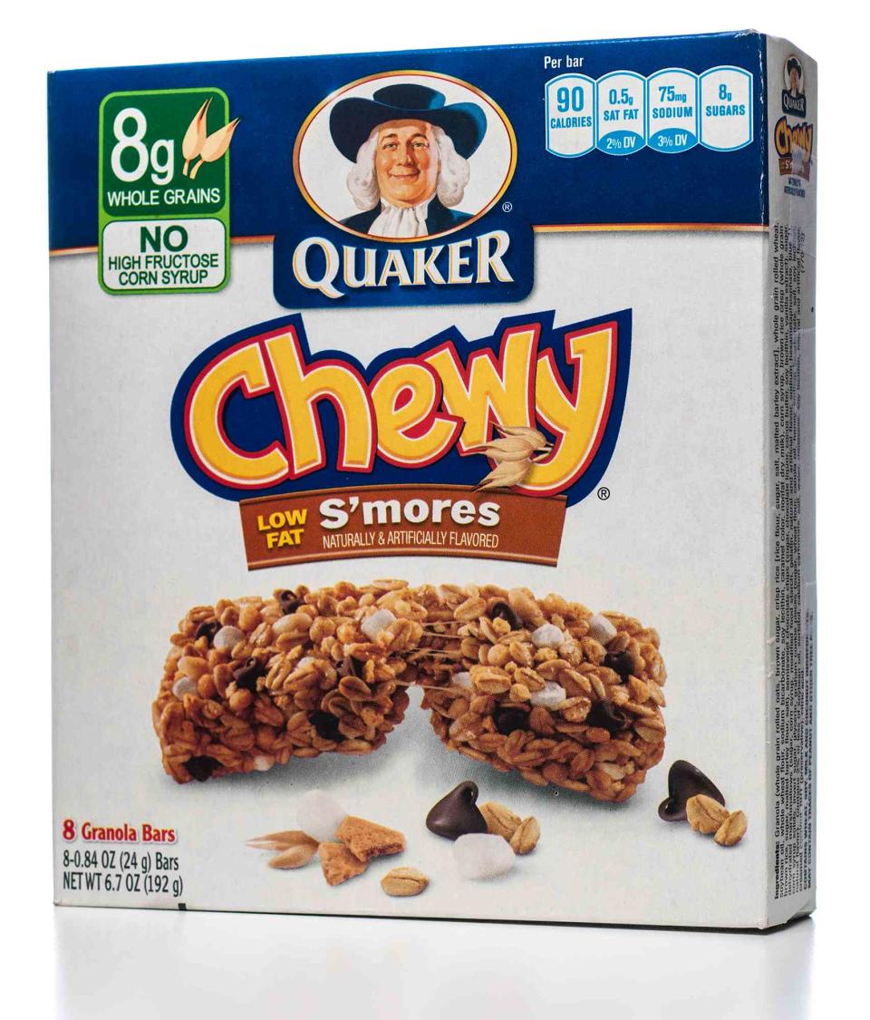 <p>Getty</p> Quaker Chewy Bars S