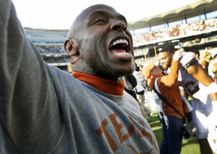 Charlie Strong and Texas take on Notre Dame on opening weekend. (Getty)