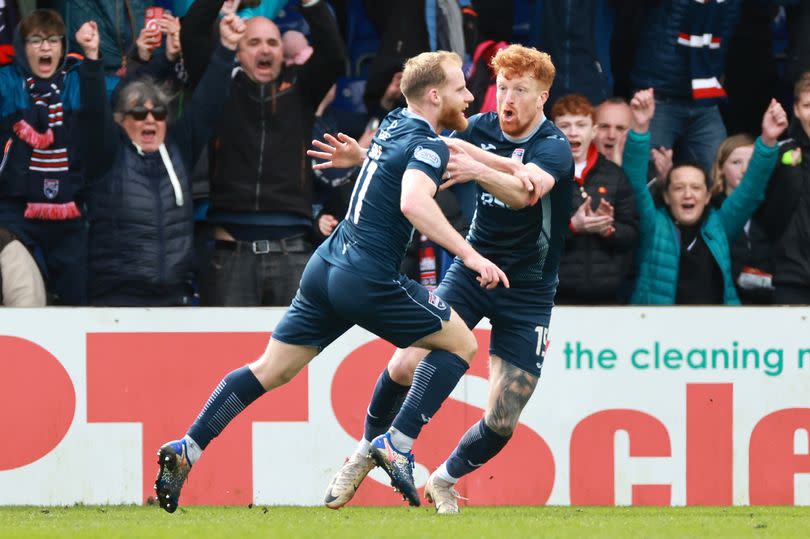 Josh Sims celebrates for Ross County -Credit:PA