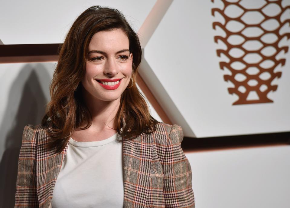 Anne Hathaway attends The Shops & Restaurants at Hudson Yards Preview Celebration Event on March 14 in New York City.  (ANGELA WEISS via Getty Images)