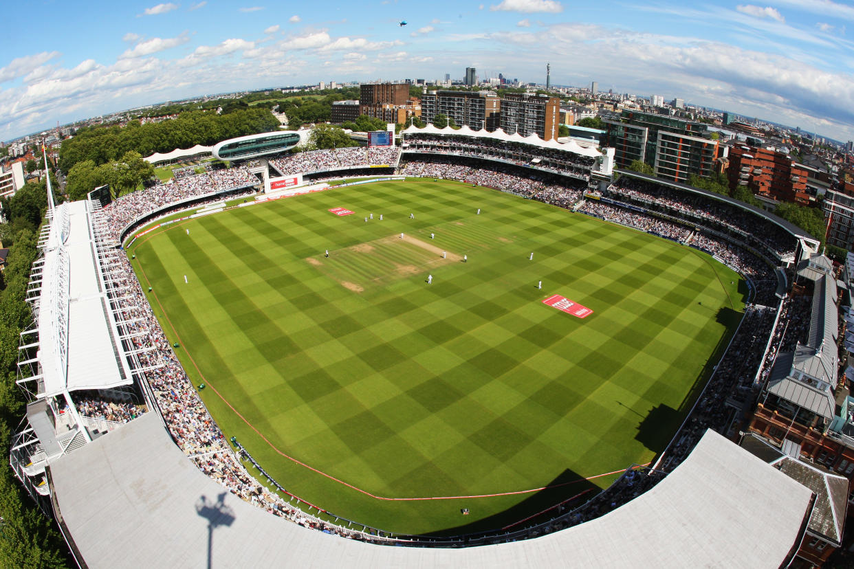 LONDON - JULY 12:  A general view of the ground during day three of the First Test match between England and South Africa at Lord's Cricket Ground on July 12, 2008 in London, England.  (Photo by Tom Shaw/Getty Images)