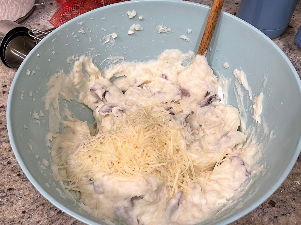 Adding parmesan to Ina Garten's smashed potatoes