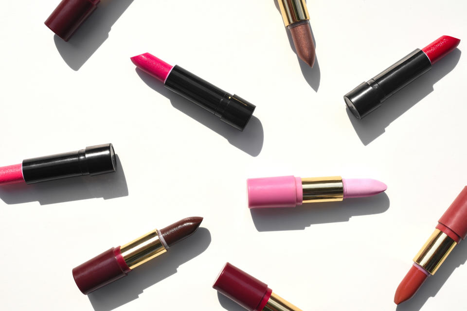 an array of lipsticks