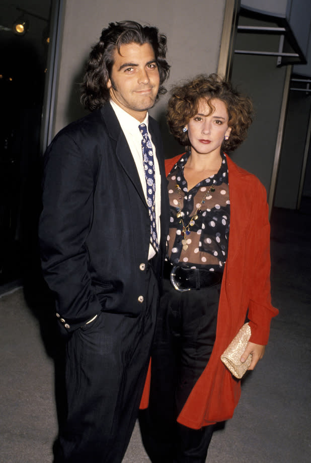 At an ABC TV event in 1990 with his first wife Talia Balsam. The early stages of his love affair with a good suit were evident.