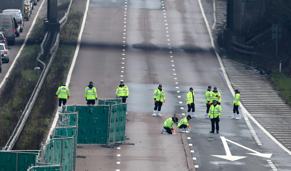 The incident occurred on the M20 London bound (SWNS)