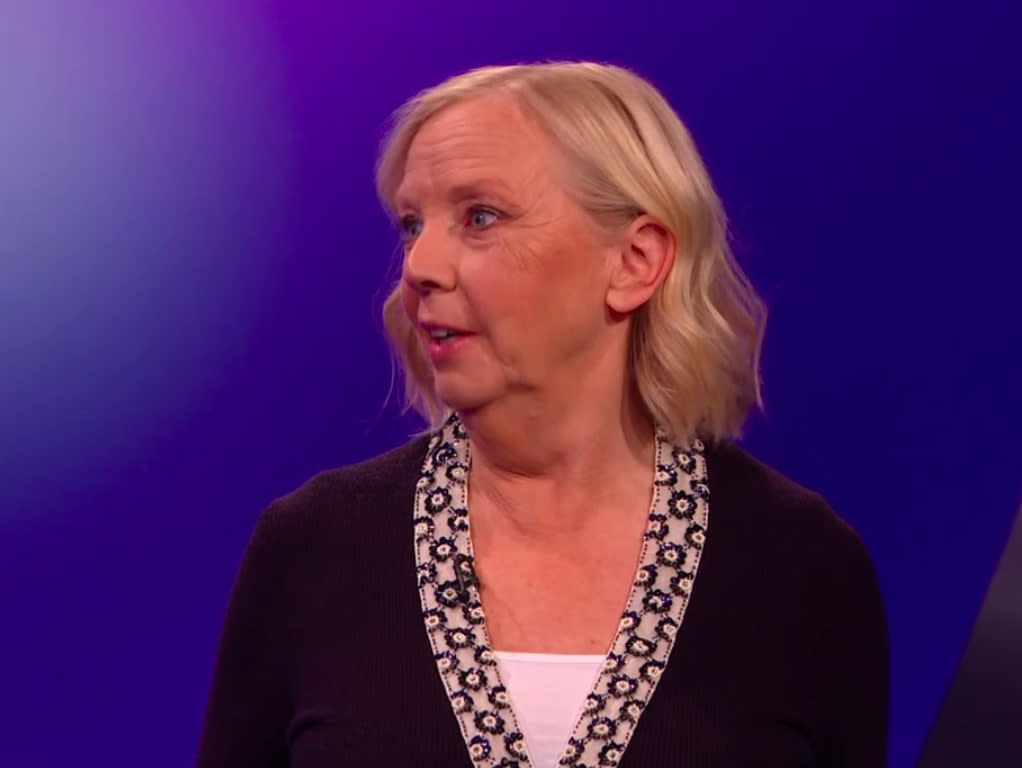 Deborah Meaden appearing on Celebrity Catchphrase. (ITV screenshot)