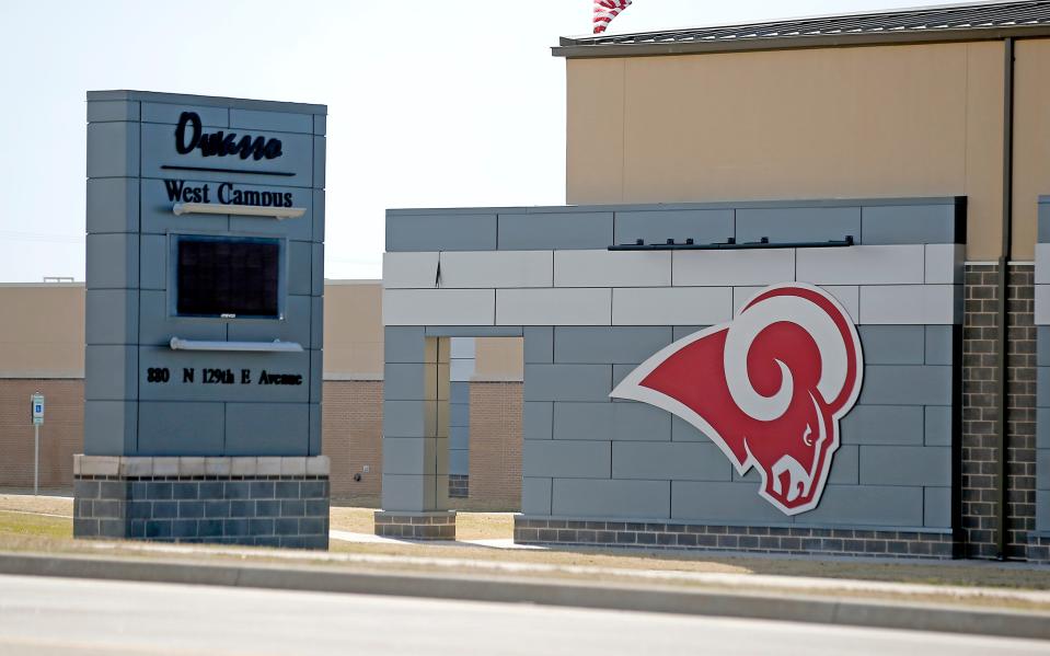 Owasso High School is pictured in Owasso, Okla., on Feb. 26, 2024.