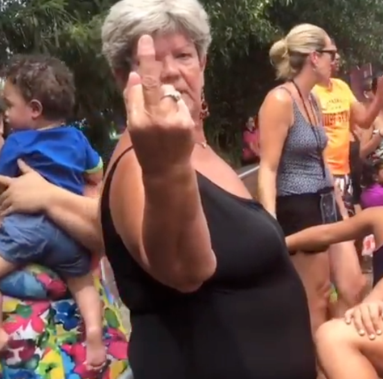 The offending woman, at Sesame Place. (Photo: Instagram)