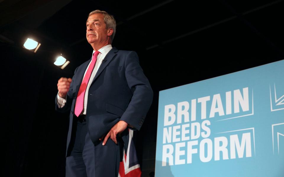 Nigel Farage on the campaign trail at Hubberts Bridge Community Centre