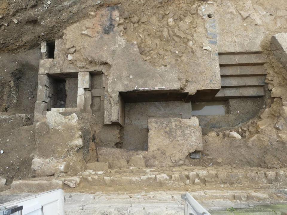 The indoor toilets and pipes at the 600-year-old castle