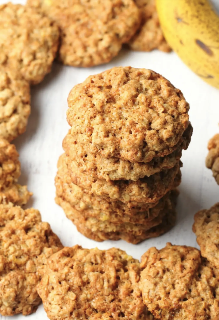 Vegan Banana Oatmeal Cookies