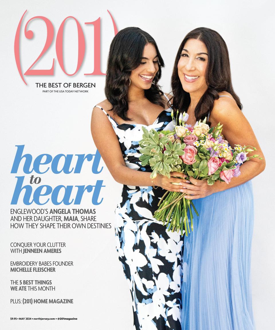 Angela Thomas with her daughter Maia German on the May 2024 cover of (201) Magazine

Photography by Nelson Diaz, Nylagray Photography; creative direction and styling by Colleen Daly-Schuh; Hair by Bob Press, Kayla Press Sagliocca, and Ariana Jimenez — makeup by Besarta Dedushaj, Changing Heads Salon