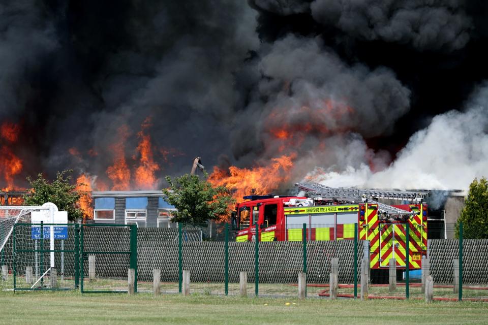 Crews from eight fire stations were in attendance PA)