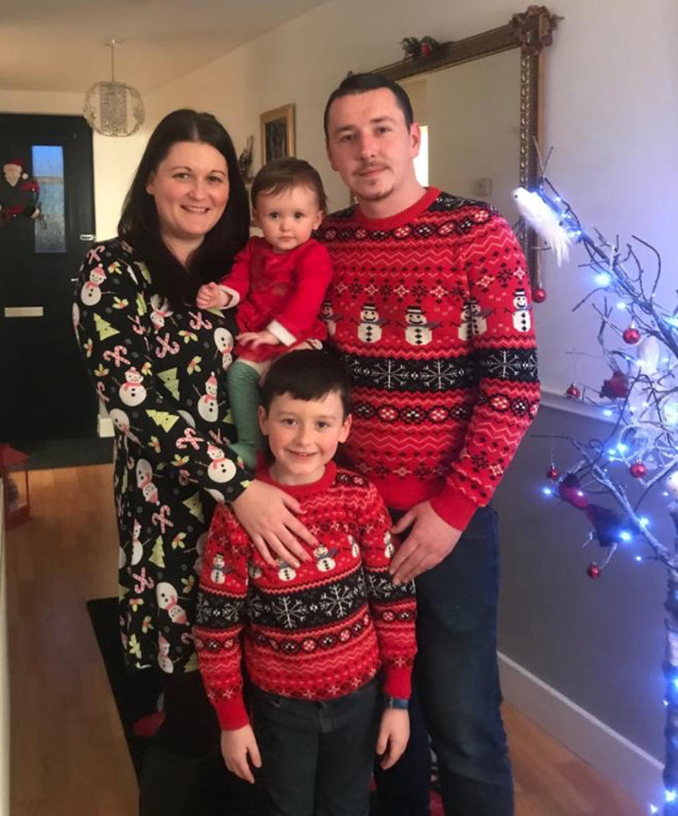 The family at Christmas in 2019 (Collect/PA Real Life)