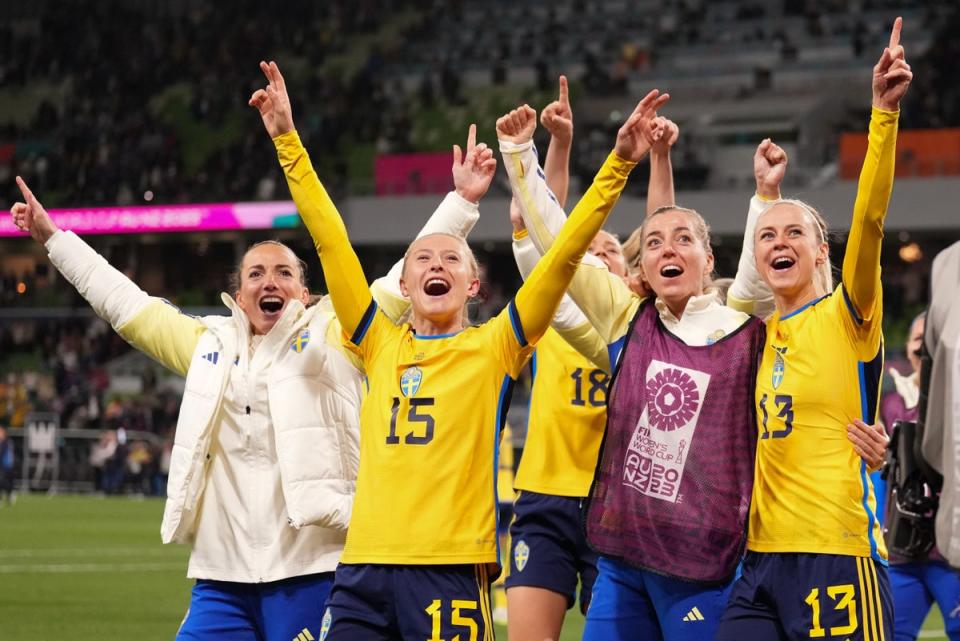 Joy: Sweden won on penalties  (AP)