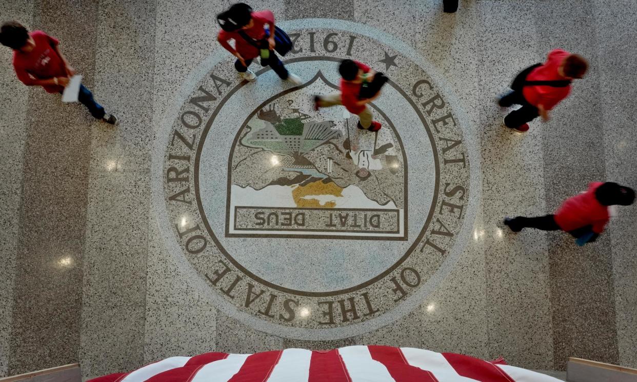 <span>The capitol building in Phoenix, Arizona, on 1 May 2024.</span><span>Photograph: Matt York/AP</span>