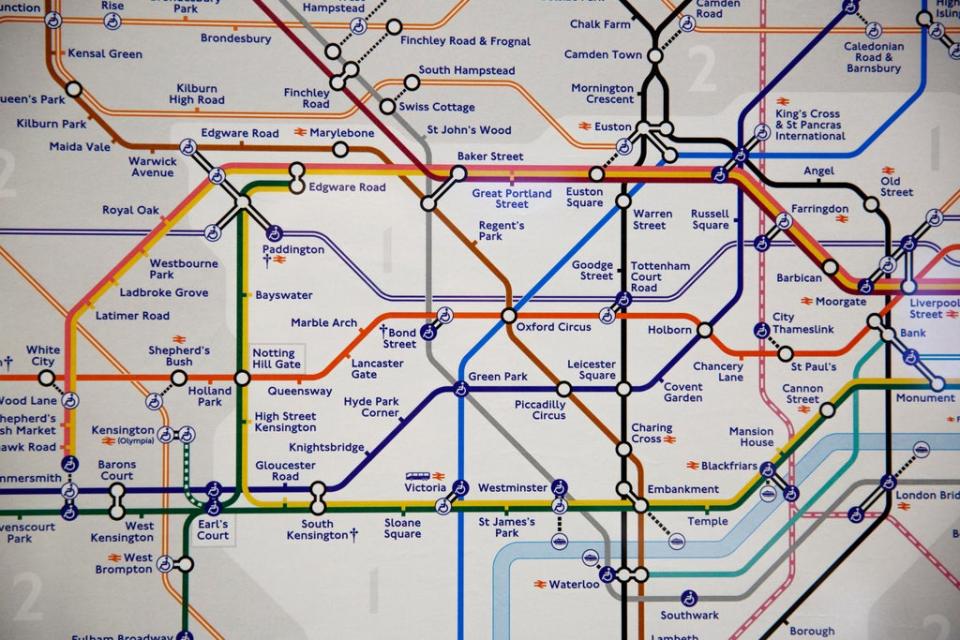 Transport for London has released a new Tube map with the Elizabeth line included for the first time (TfL/PA)