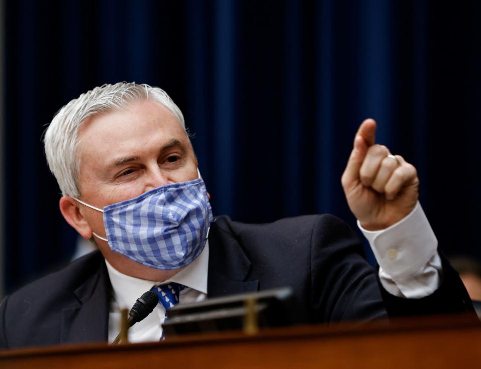 Ranking Member Rep. James Comer (R-KY) speaks during a House Oversight and Reform Committee hearing on the District of Columbia statehood bill on Capitol Hill in Washington, DC, March 22, 2021. (Carlos Barria/AFP via Getty Images)